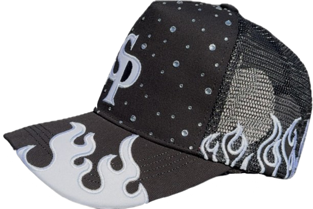 Stars Prevail Rhinestone Adjustable Cap (BLACK)