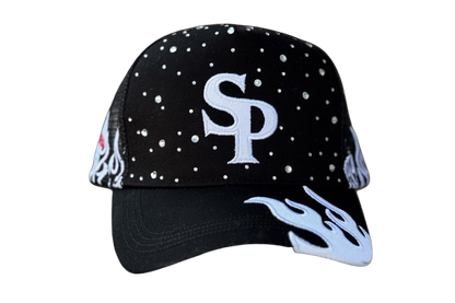Stars Prevail Rhinestone Adjustable Cap (BLACK)