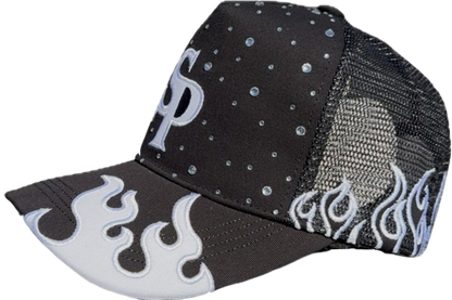 Stars Prevail Rhinestone Adjustable Cap (BLACK)
